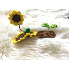 3D Hair Clips Sunflower & Grass