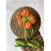 3D Flower with twisted stem Hair Clip