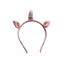 Animal Head Hair Band Pink Unicorn